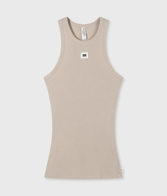 10 DAYS AMSTERDAM Tank Rib Top Light Safari