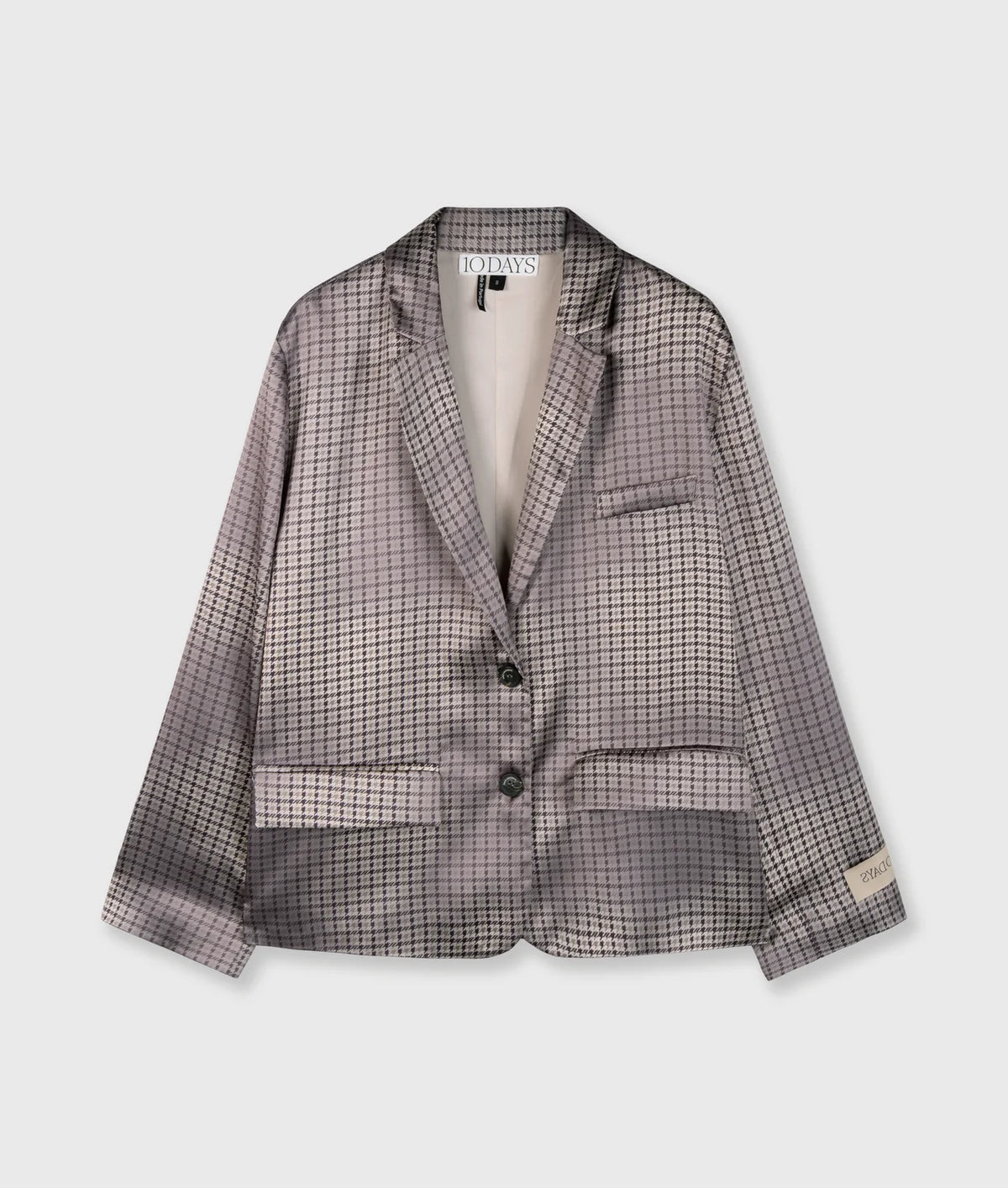 10DAYS AMSTERDAM Fluid Blazer Check Champagne