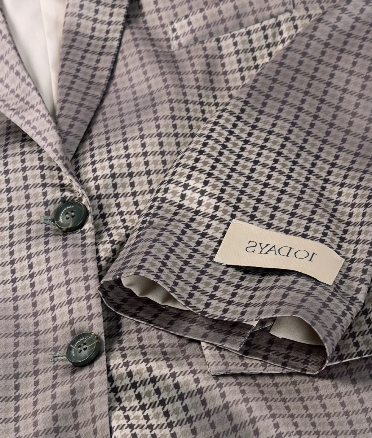 10DAYS AMSTERDAM Fluid Blazer Check Champagne