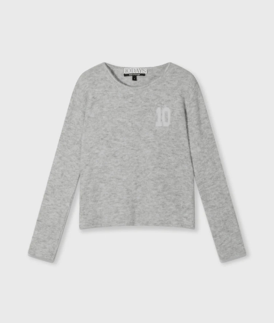10DAYS AMSTERDAM Soft Knit Sweater 10 Grey Melee