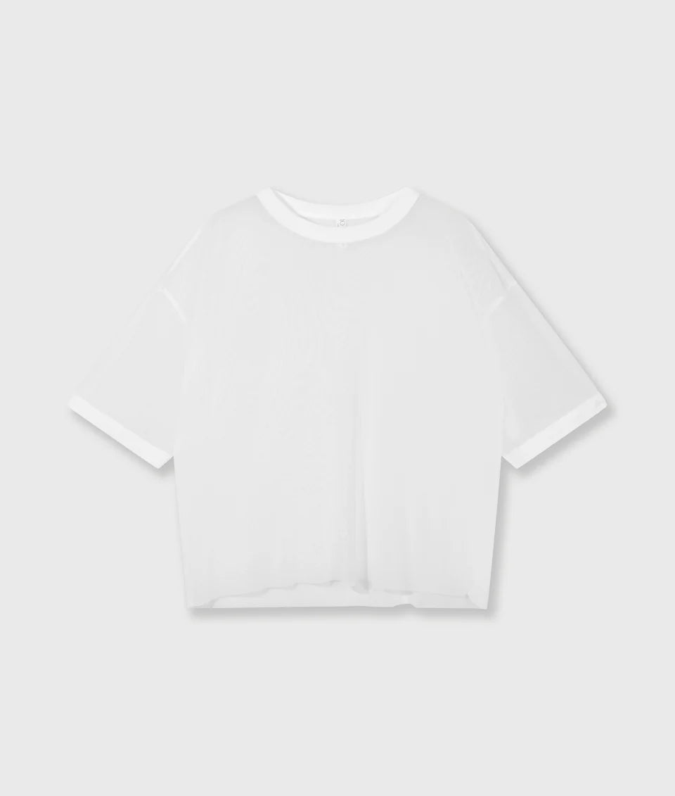 10DAYS AMSTERDAM Mesh Tee - Ecru