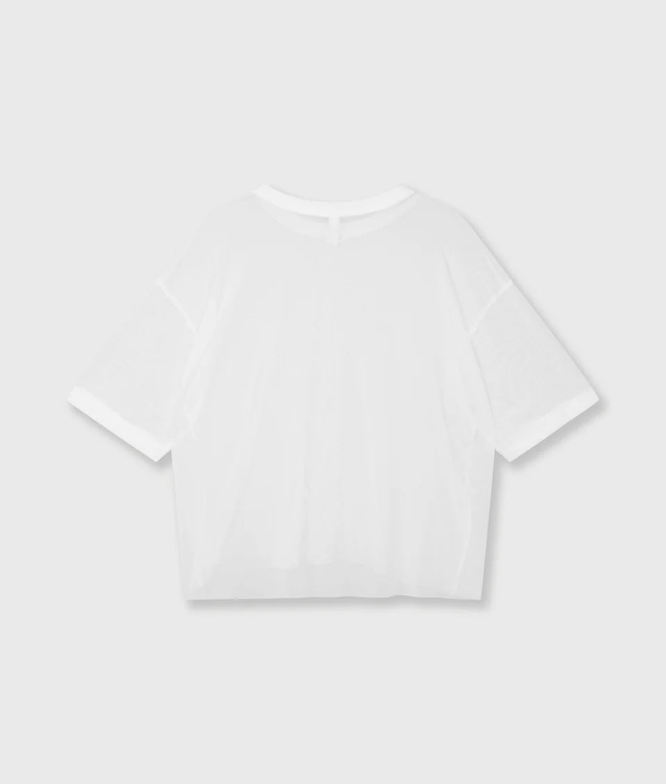 10DAYS AMSTERDAM Mesh Tee - Ecru