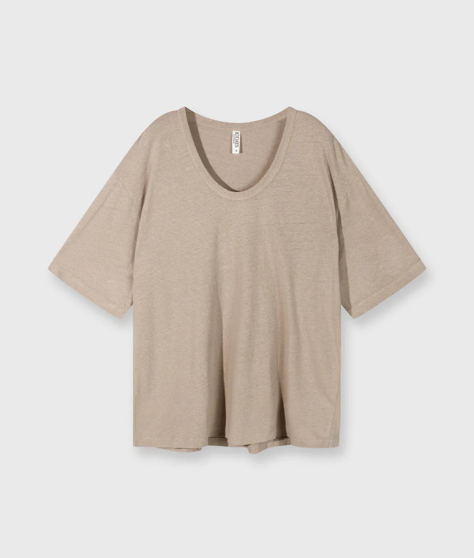 10DAYS AMSTERDAM Deep Tee Linen Rope