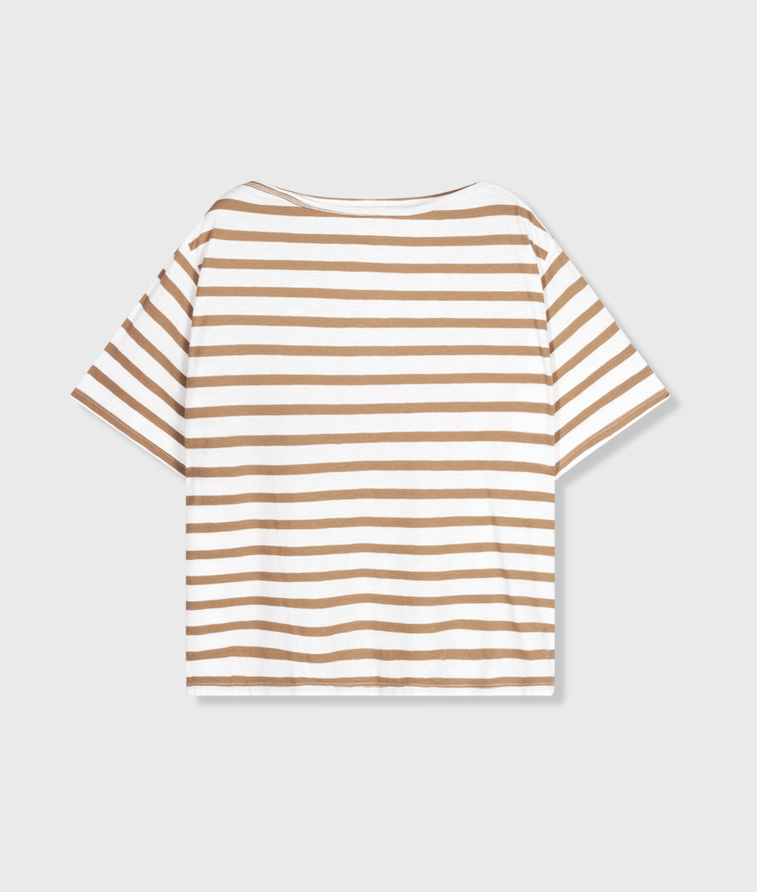 10 DAYS AMSTERDAM Short Sleeve Tee Stripes Cedar Brown