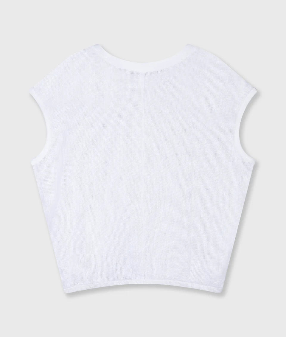 10DAYS AMSTERDAM Balloon Top Shirt White
