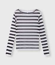 Lade das Bild in den Galerie-Viewer, 10 DAYS AMSTERDAM Mesh Tee Stripes Black/Ecru
