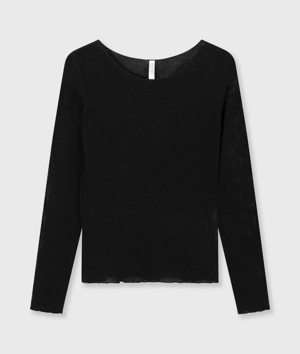 10DAYS AMSTERDAM Long Sleeve Tee Mesh Black