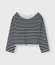 Lade das Bild in den Galerie-Viewer, 10DAYS AMSTERDAM Boat Neck Sweater Stripes Black/ Ecru
