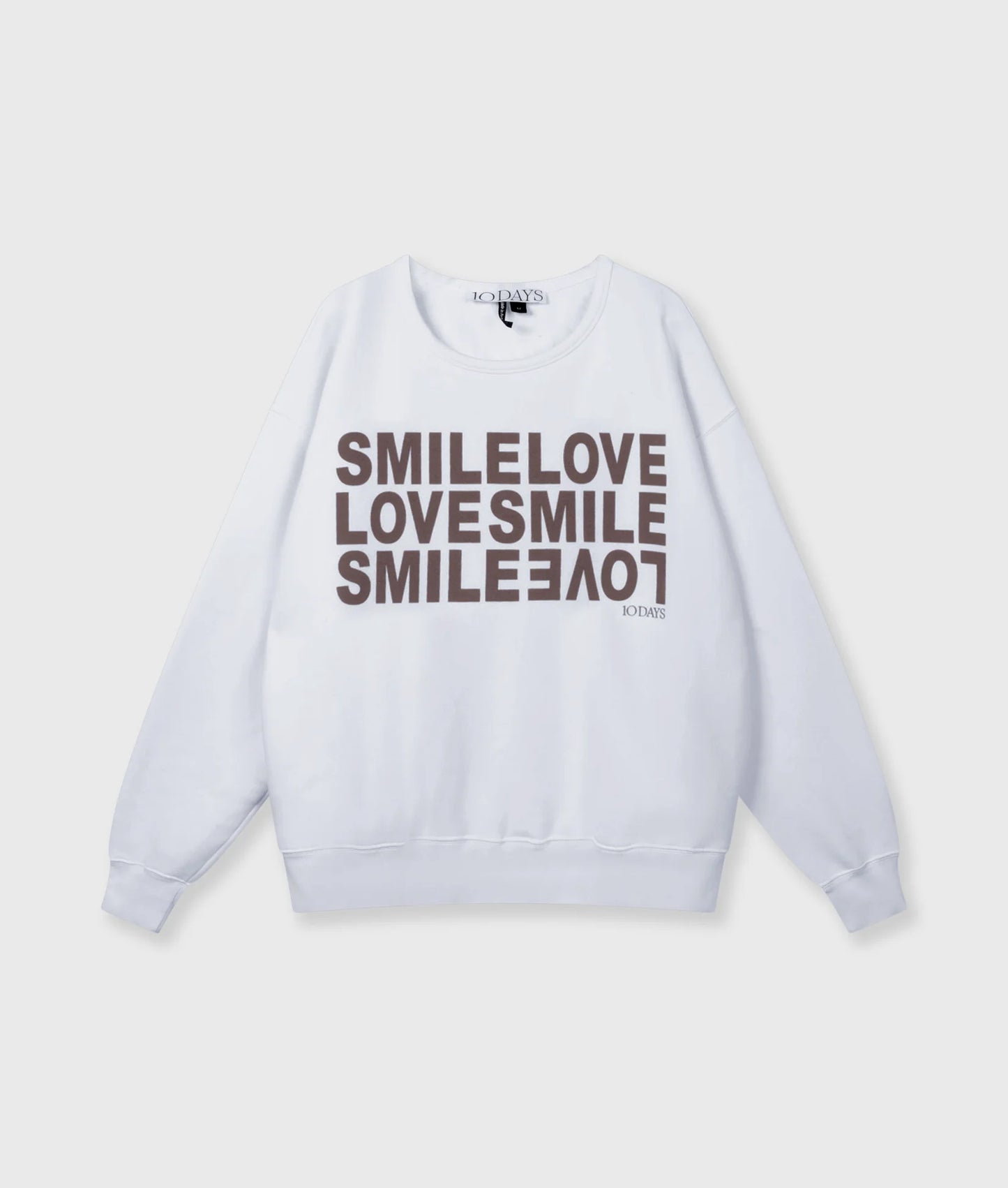 10DAYS AMSTERDAM Statement Sweater Smile White