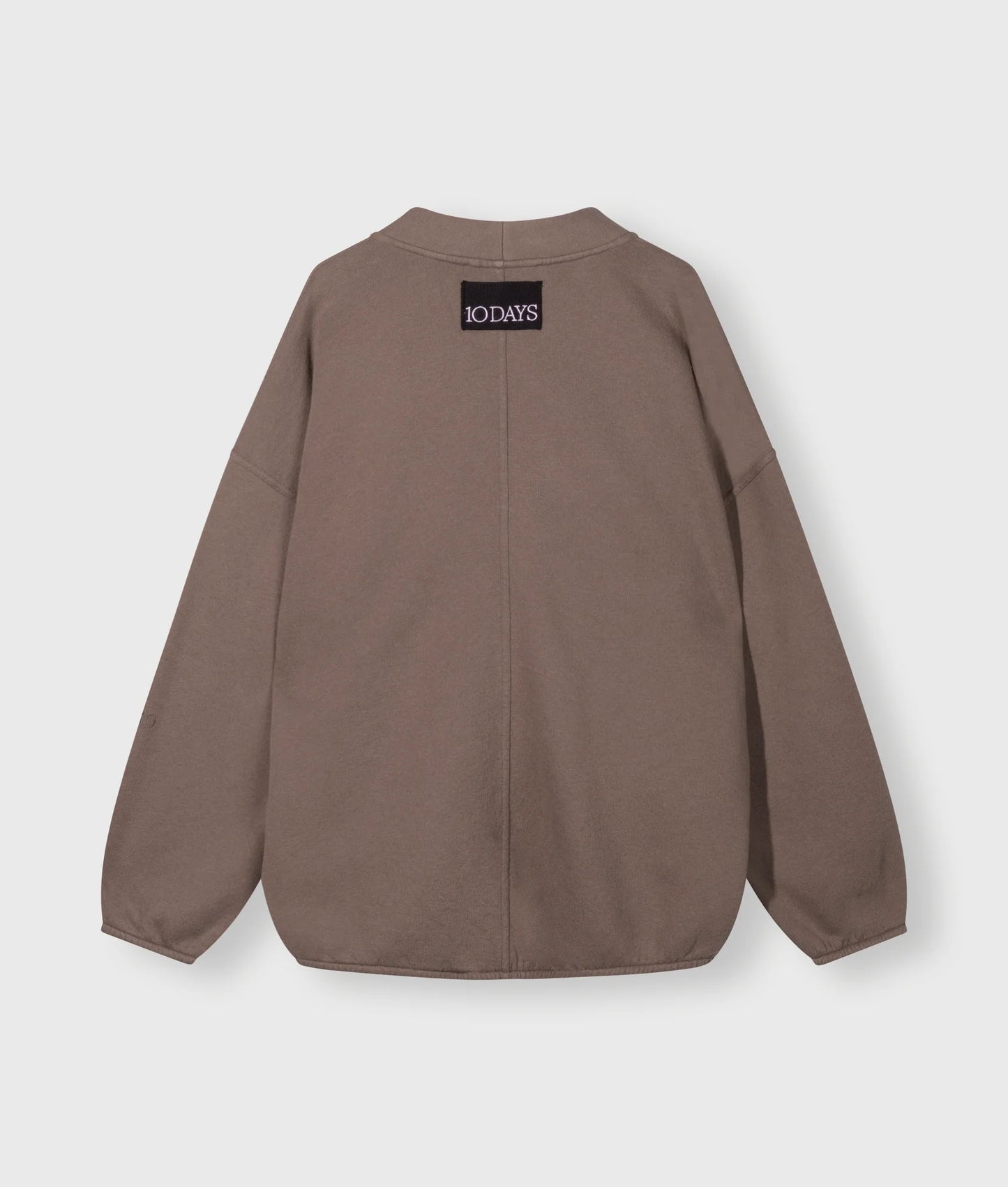 10DAYS AMSTERDAM Baseball Cardigan Fleece Moonrock