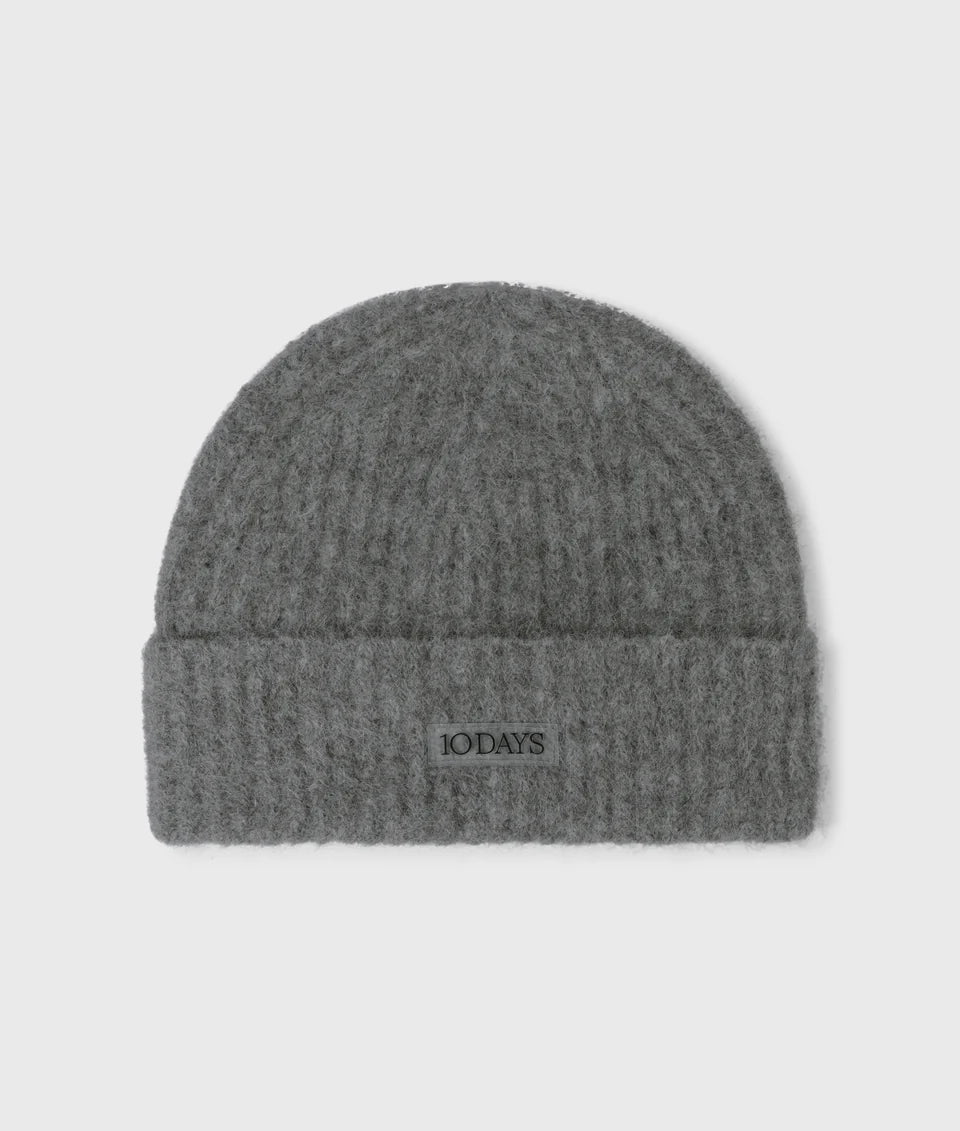 10DAYS AMSTERDAM Beanie aus Alpakamix Grey Melee