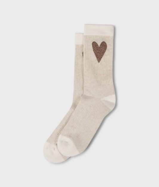 10DAYS AMSTERDAM Socks Heart White Melee