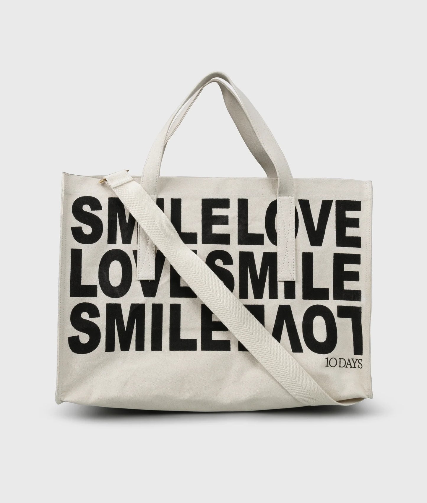10DAYS AMSTERDAM Canvas Shopper Ecru