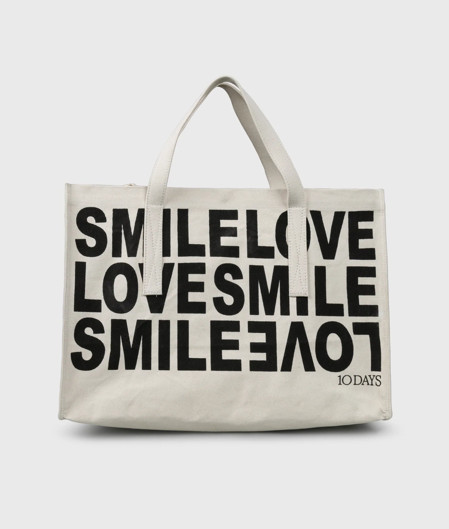 10DAYS AMSTERDAM Canvas Shopper Ecru