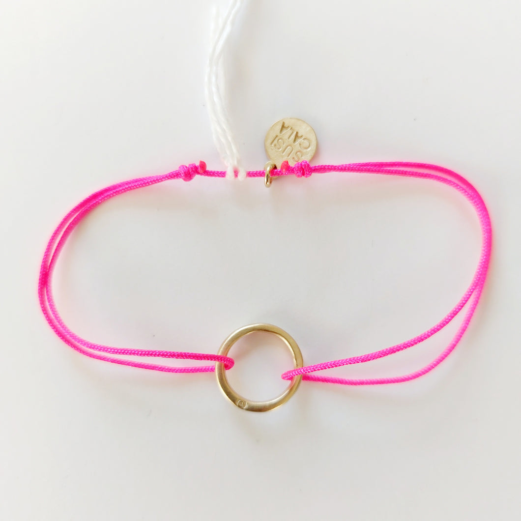 SUSICALA Armband Insieme Gelbgold - Neon Pink