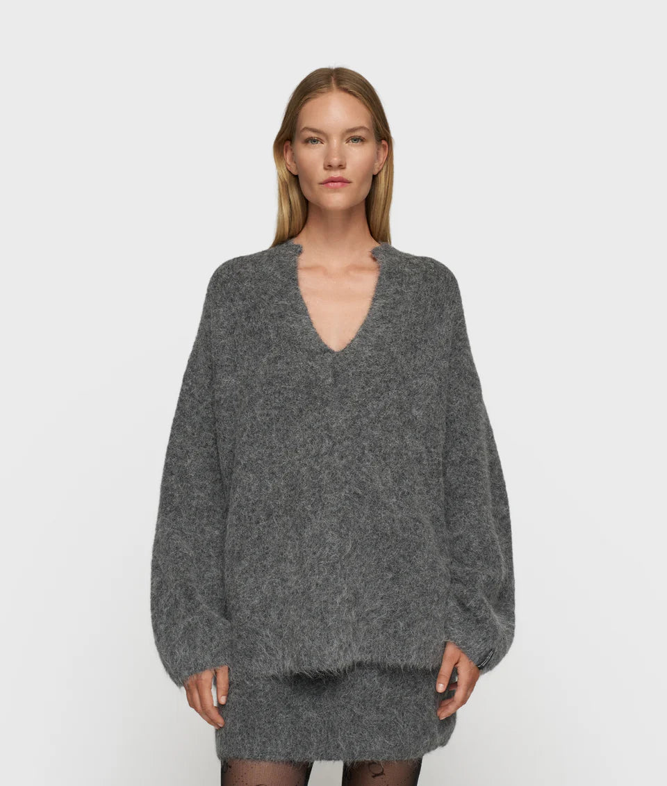 10DAYS AMSTERDAM V-Neck Hairy Knit Sweater
