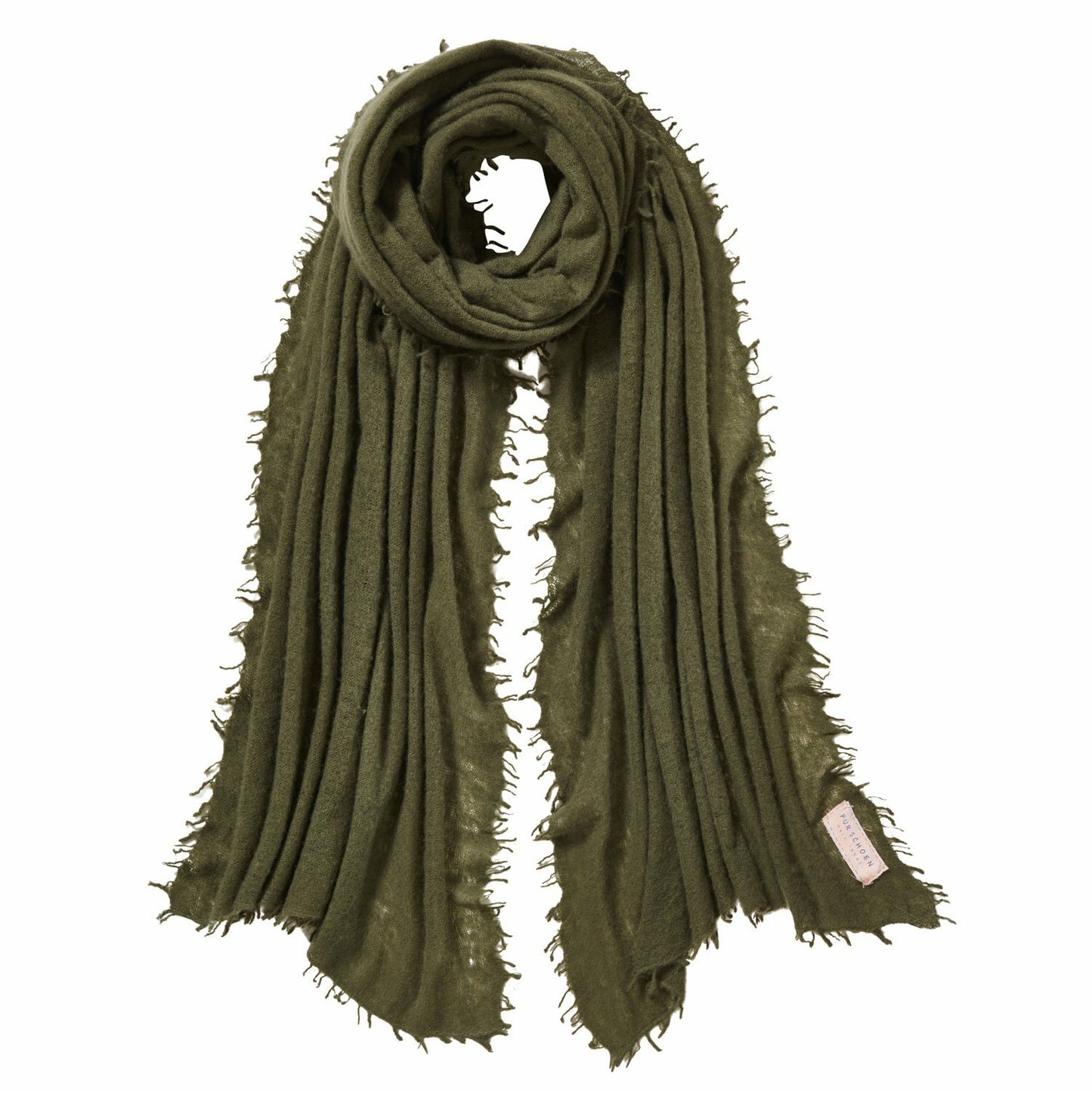 PURSCHÖN Pure Cashmere Schal Military