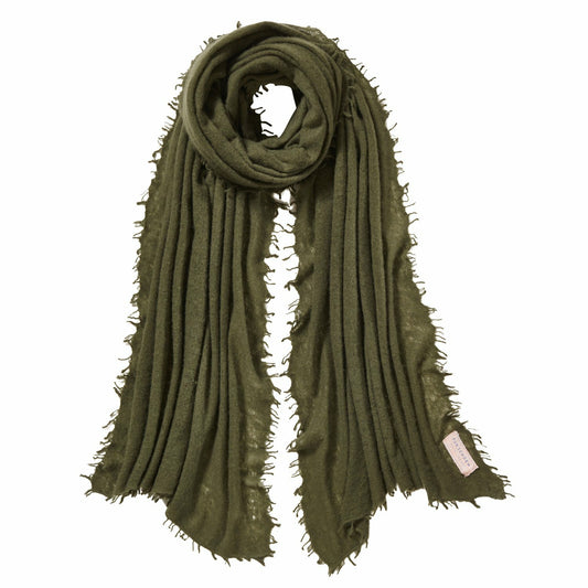 PURSCHÖN Pure Cashmere Schal Military