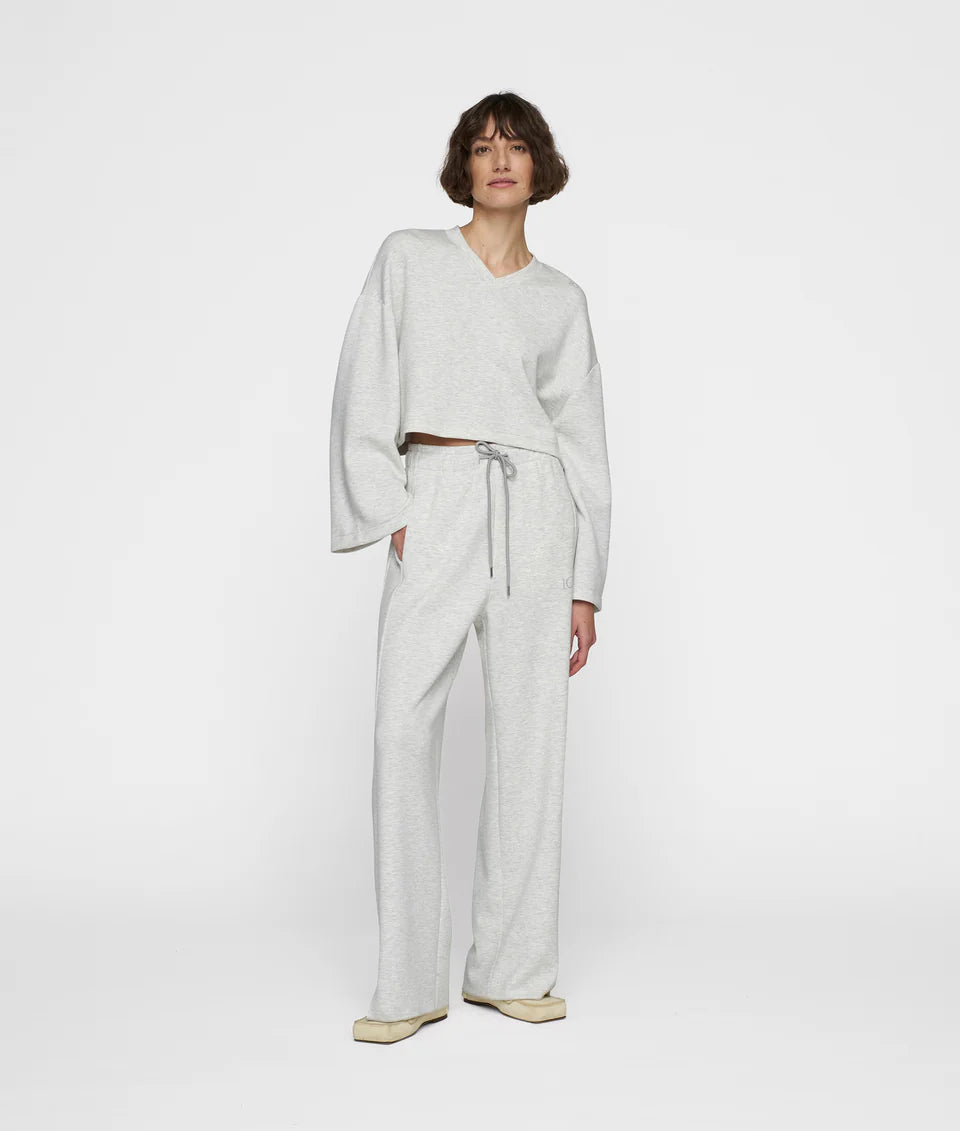 10DAYS AMSTERDAM Soft Scuba Kimono Sweater Grey Melee