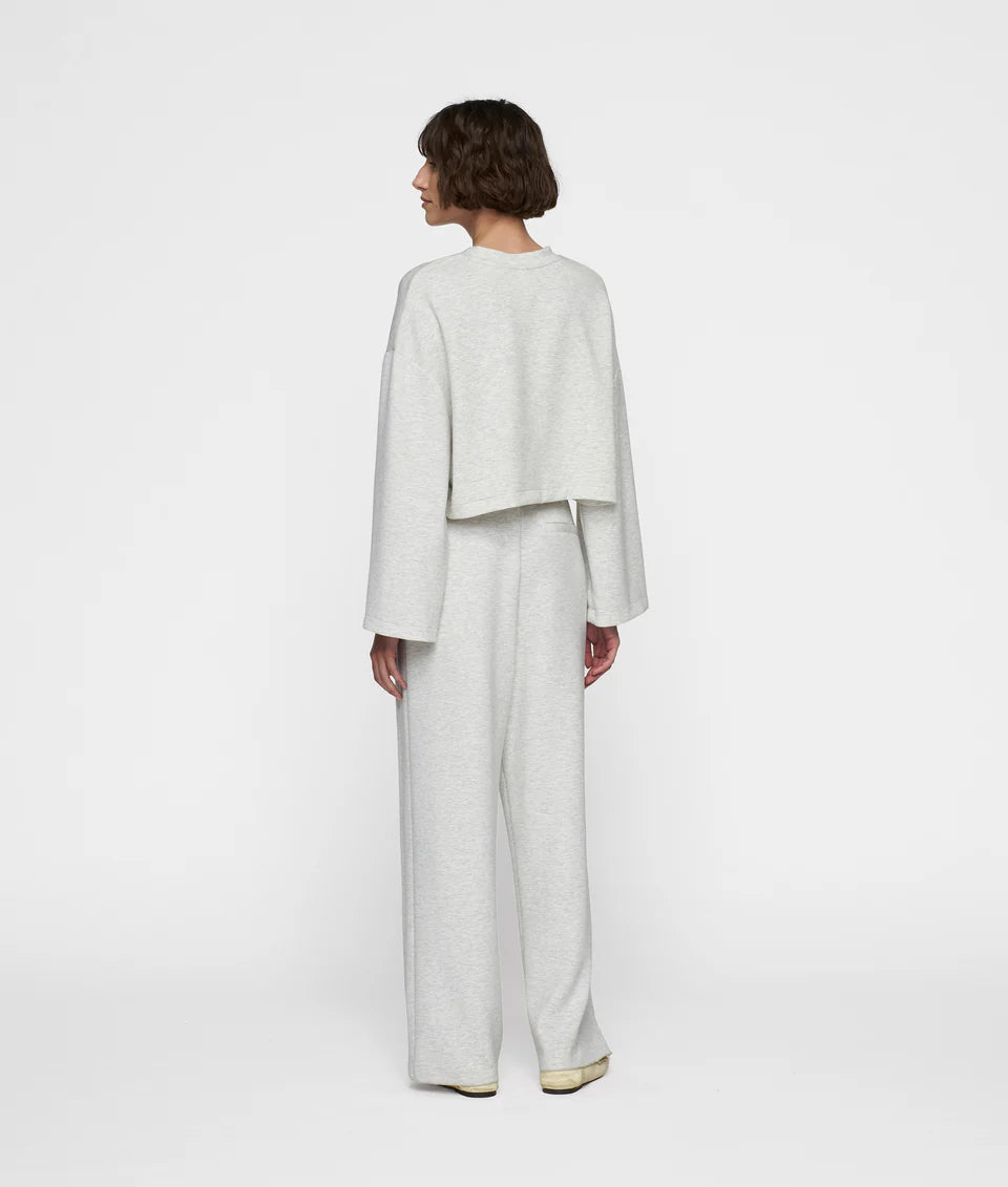 10DAYS AMSTERDAM Soft Scuba Kimono Sweater Grey Melee