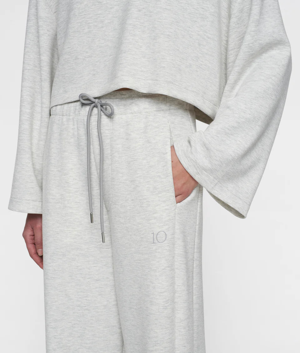 10DAYS AMSTERDAM Soft Scuba Kimono Sweater Grey Melee