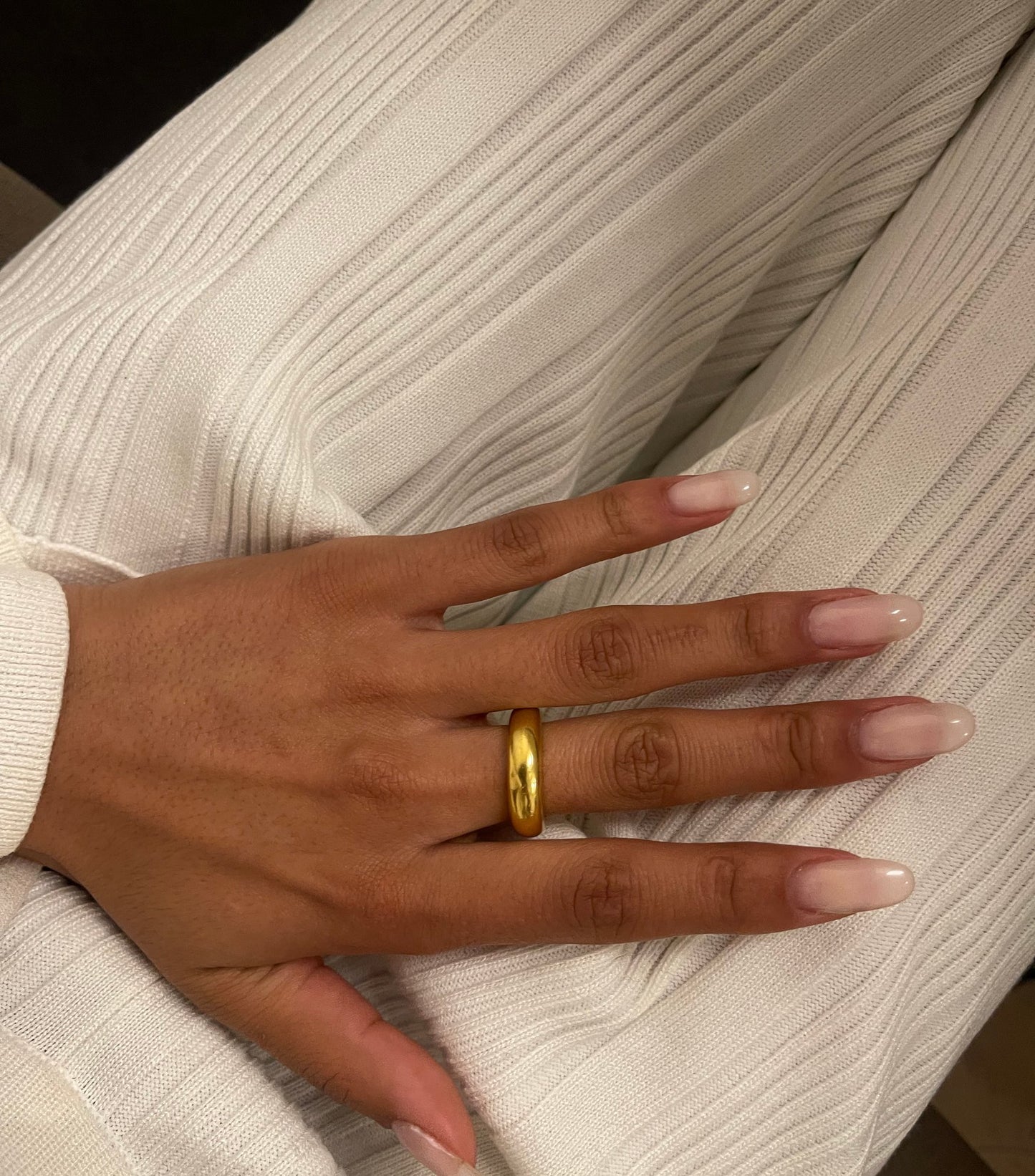 SYSTER P Bolded Ring Gold