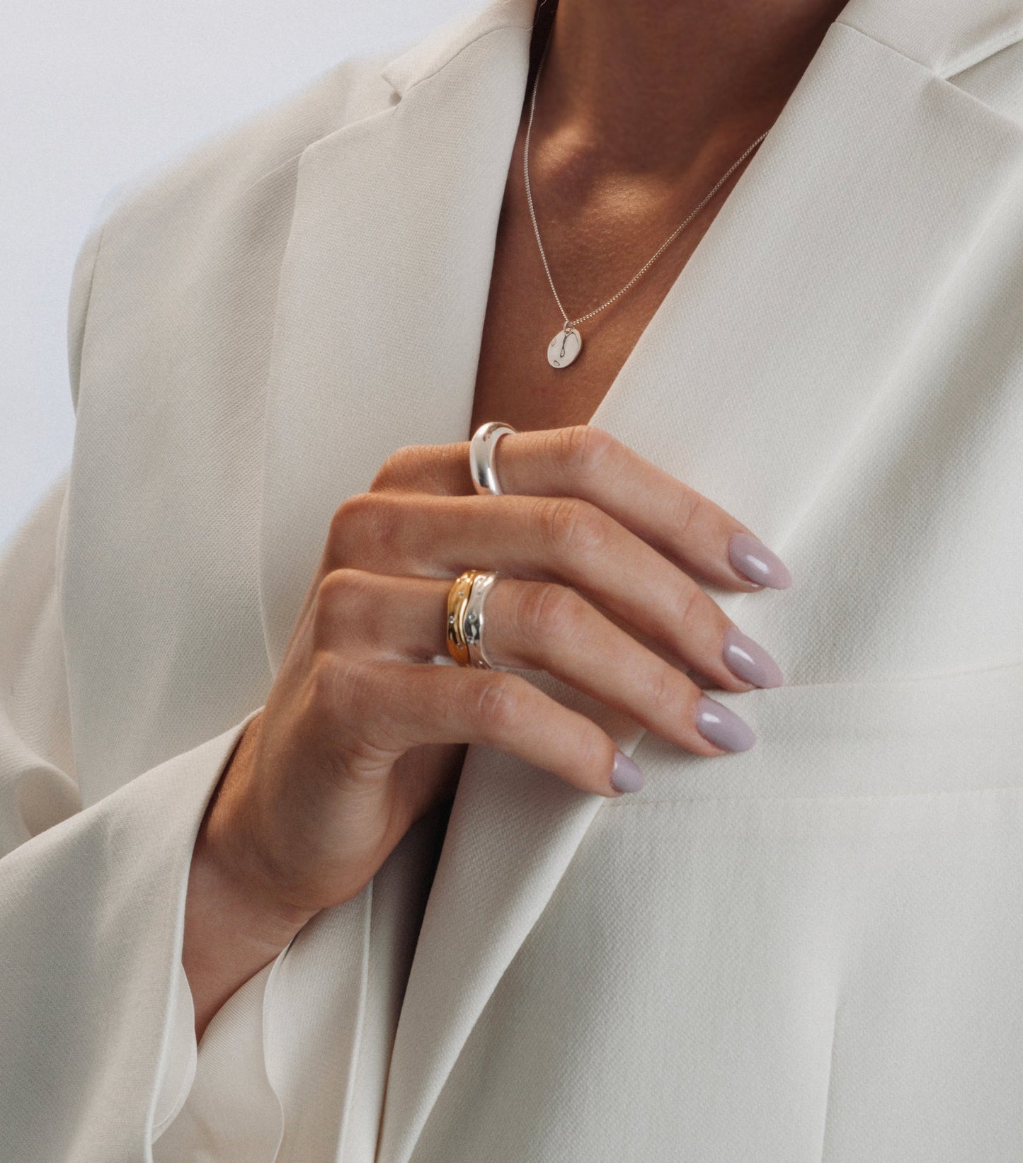 SYSTER P Bolded Ring Sterlingsilber