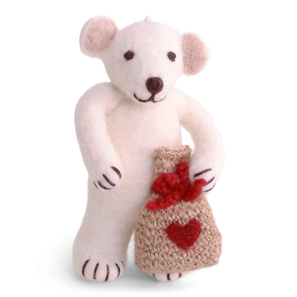 EN GRY & SIF Polarbär klein mit Geschenksäckchen