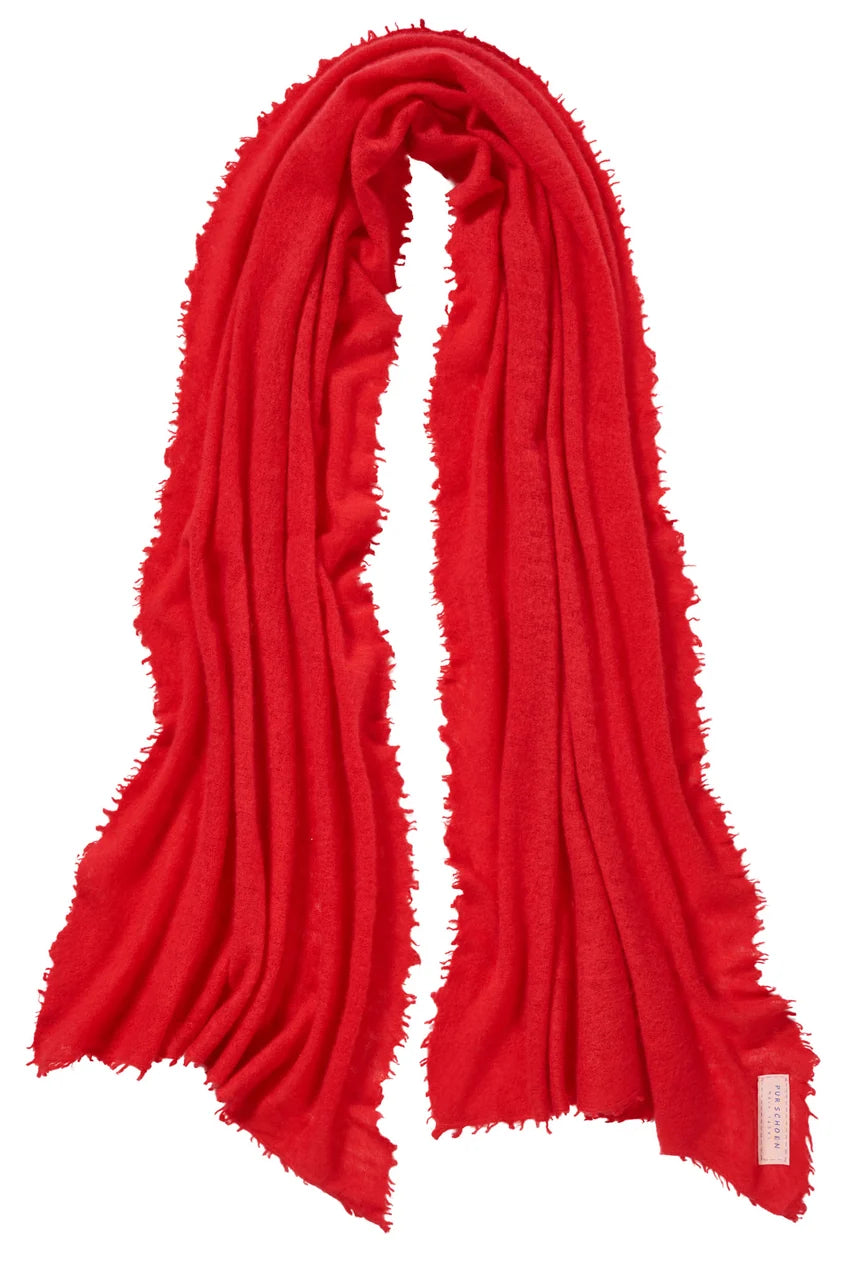 PURSCHÖN Pure Cashmere Schal Red