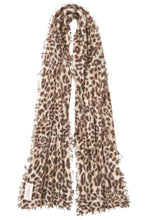Lade das Bild in den Galerie-Viewer, PURSCHÖN Pure Cashmere Schal Slim Leo beige-schoko
