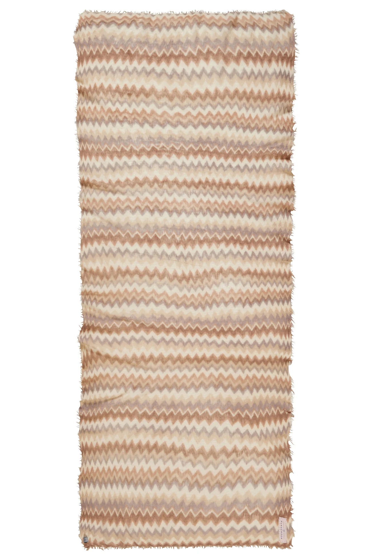 PURSCHÖN Pure Cashmere Schal Chevron Camel Classic Puder