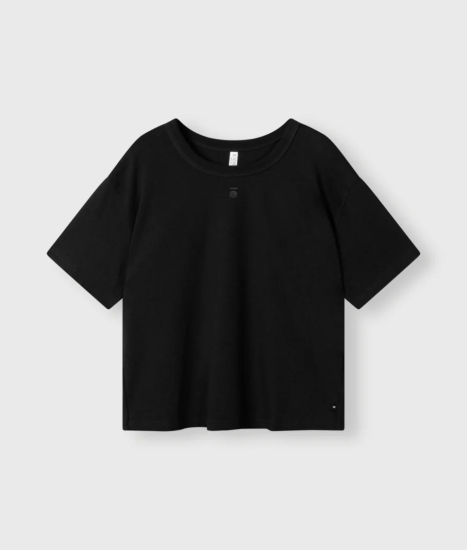 10DAYS AMSTERDAM Thick Cotton Tee Shirt Black