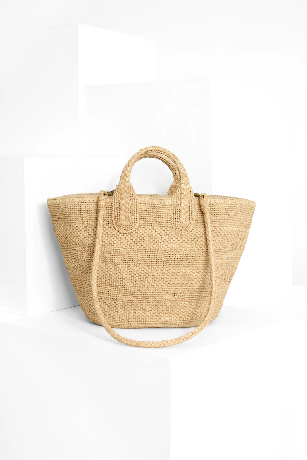 IBELIV Korbtasche Soma aus Raffia - Tea
