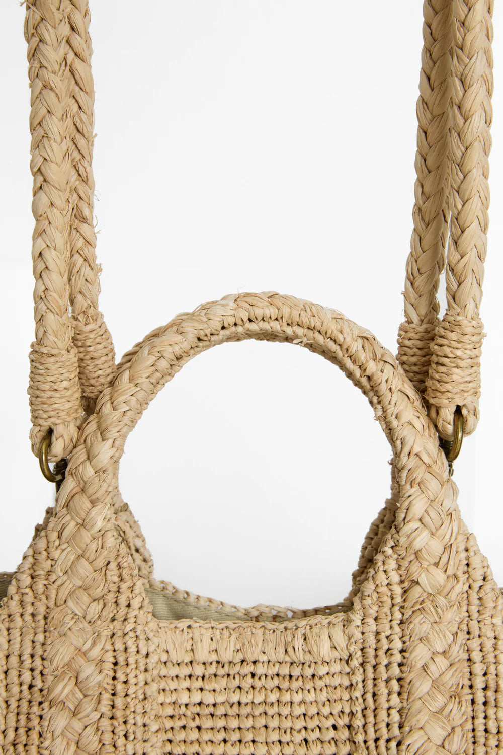 IBELIV Korbtasche Soma aus Raffia - Tea