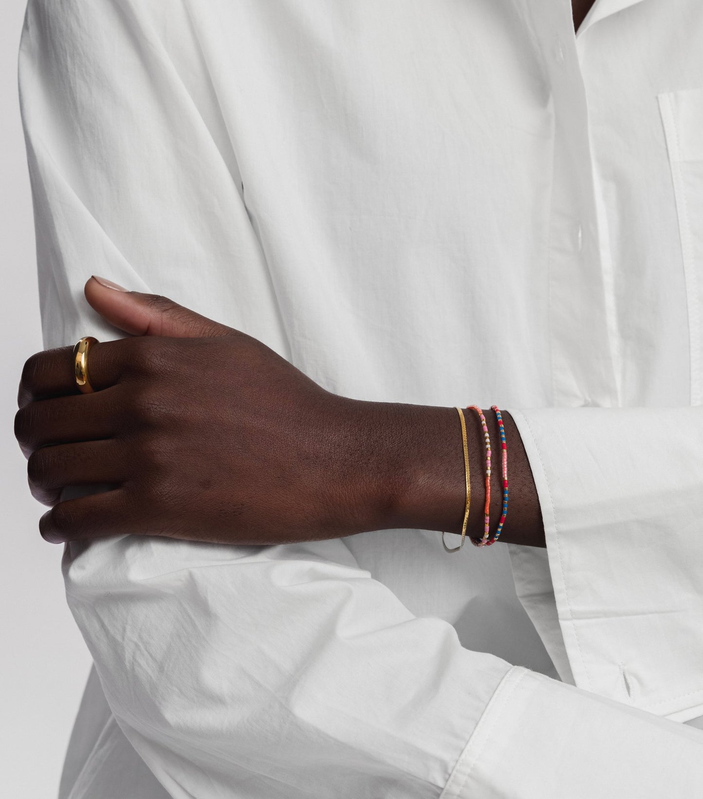 SYSTER P Armband Herringbone Gold
