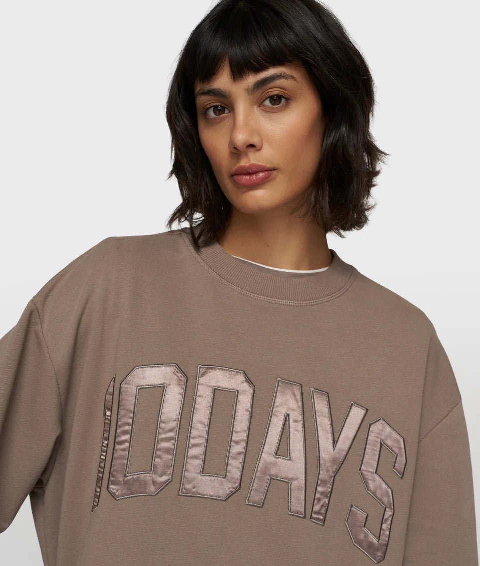 10DAYS AMSTERDAM Short Sleeve Sweater Moonrock