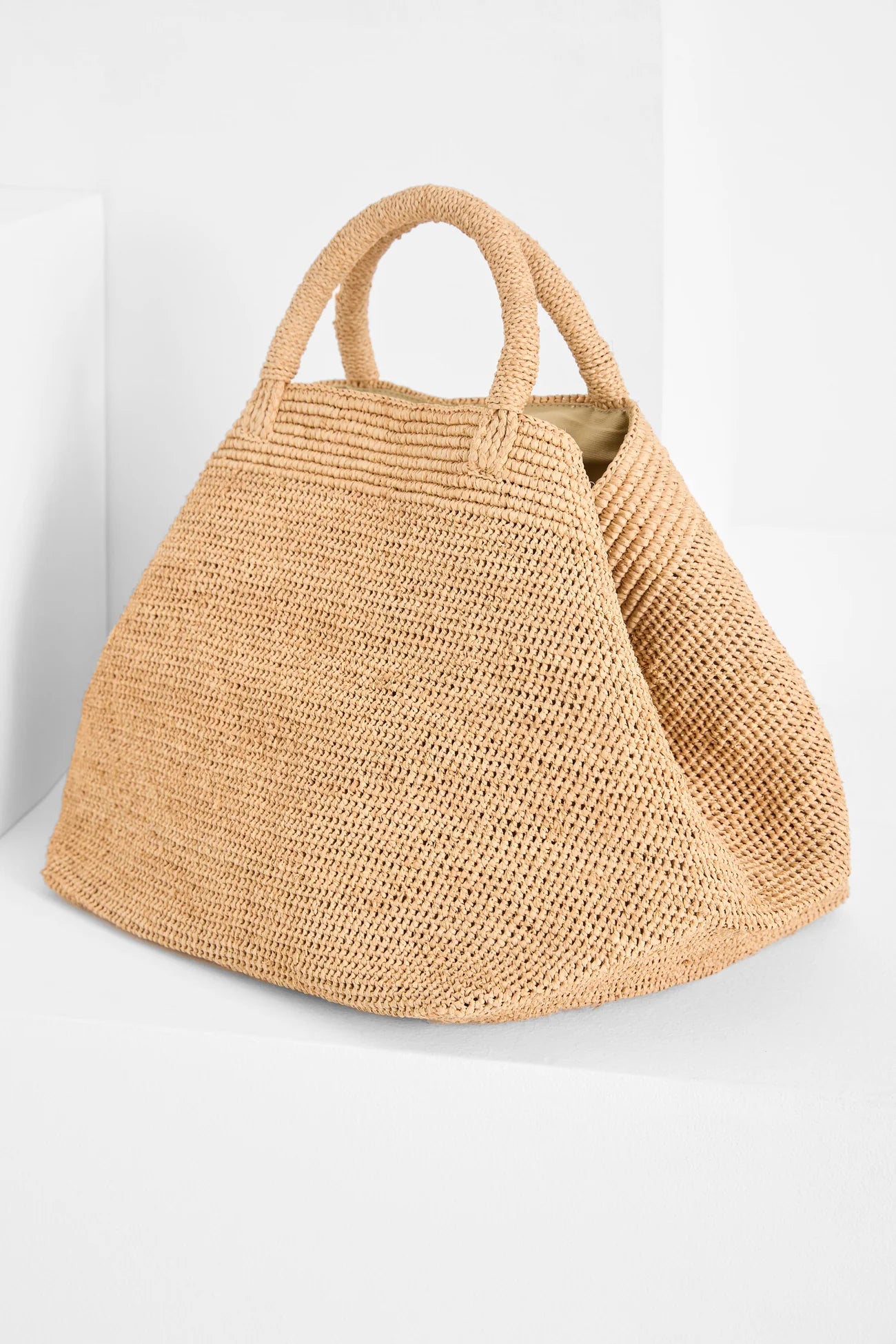 IBELIV Einkaufstaschetasche Vanilla aus Raffia - Tea