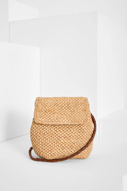 IBELIV Minitasche Zaz aus Raffia - Tea