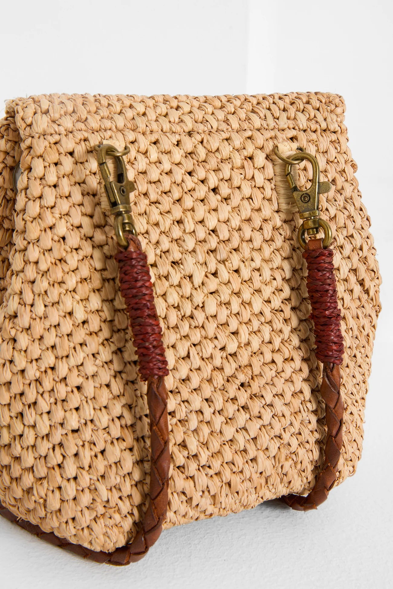 IBELIV Minitasche Zaz aus Raffia - Tea