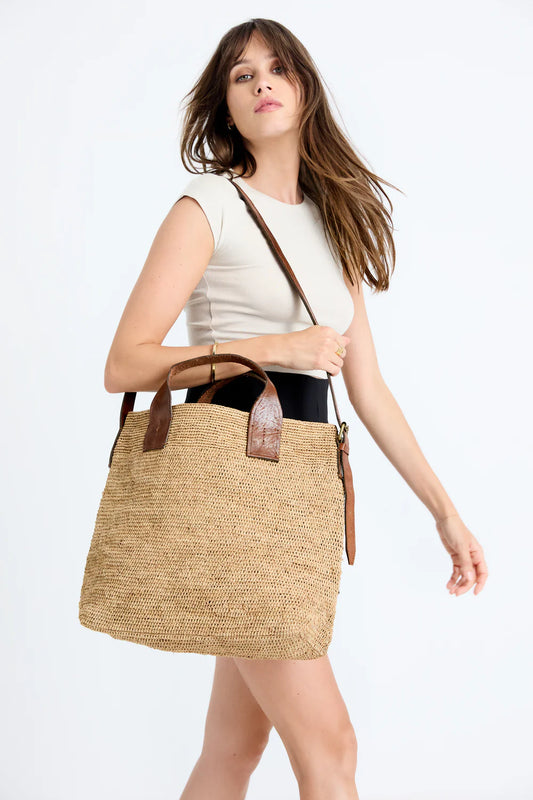 IBELIV Cabastasche Mety aus Raffia - Tea