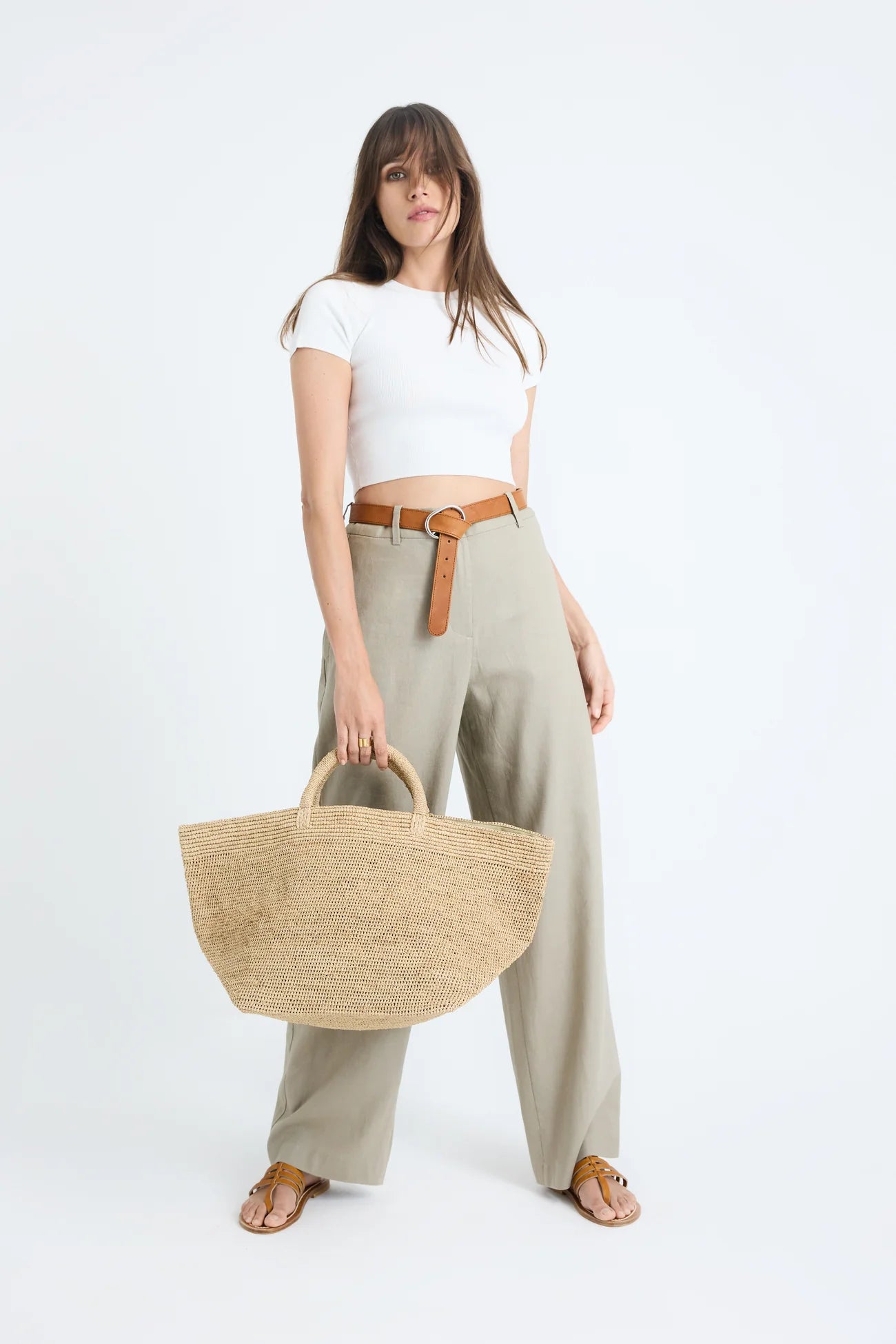 IBELIV Einkaufstaschetasche Vanilla aus Raffia - Tea