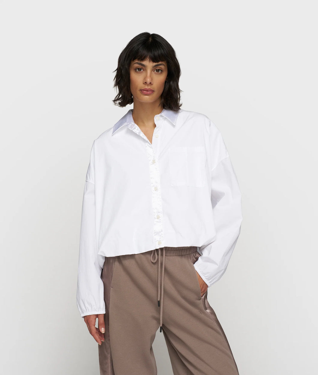 10DAYS AMSTERDAM Cropped Smoking Blouse