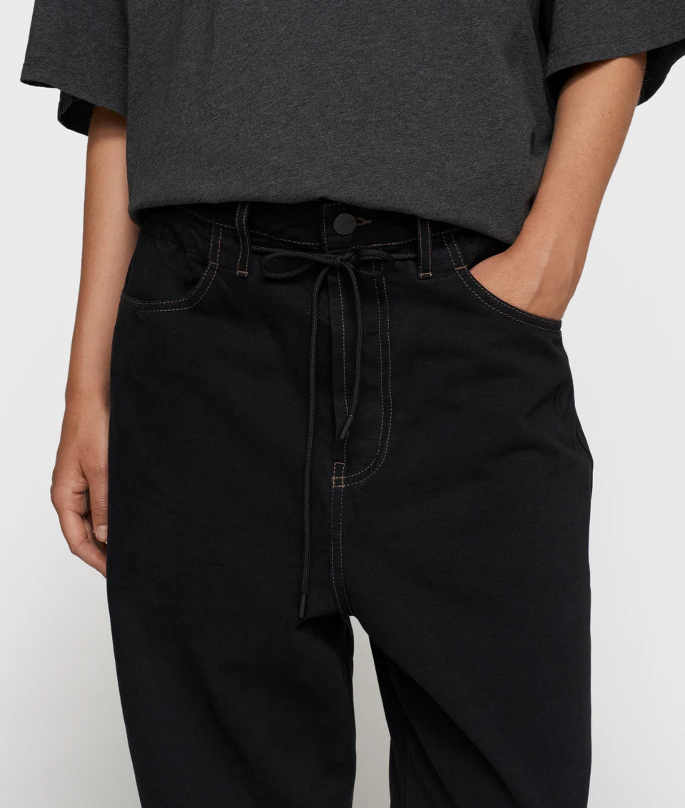 10DAYS AMSTERDAM Straight Leg Pants Twill Black