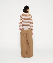 Lade das Bild in den Galerie-Viewer, 10 DAYS AMSTERDAM Mesh Tee Stripes Cedar Brown
