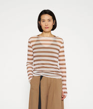 Lade das Bild in den Galerie-Viewer, 10 DAYS AMSTERDAM Mesh Tee Stripes Cedar Brown
