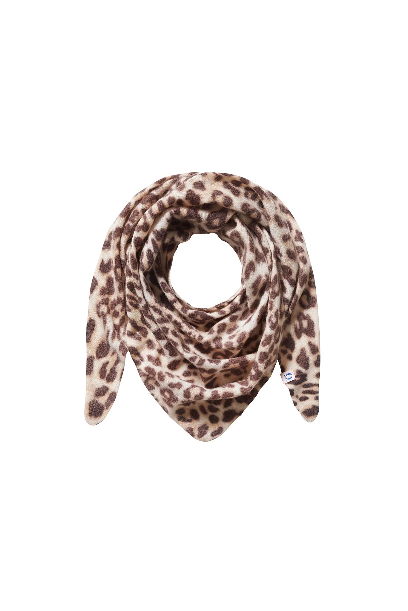 PURSCHÖN Pure Cashmere 3-Eck Tuch Leo beige-schoko
