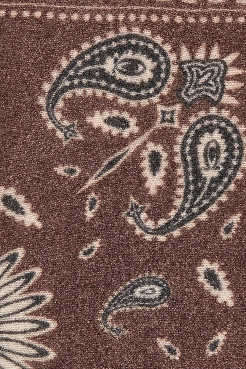 PURSCHÖN Cashmere Bandana Paisley Bloom Testa Moro Natural