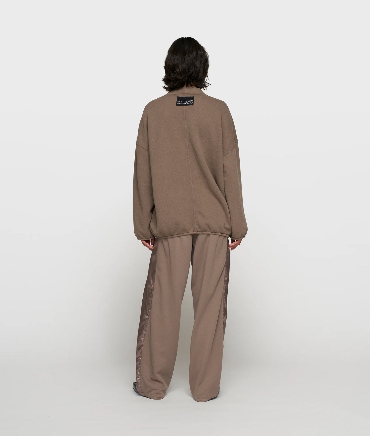 10DAYS AMSTERDAM Baseball Cardigan Fleece Moonrock