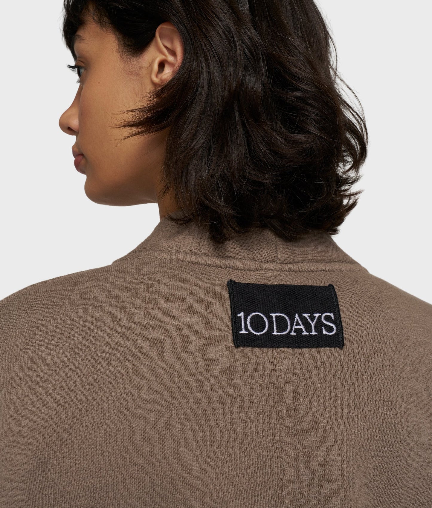 10DAYS AMSTERDAM Baseball Cardigan Fleece Moonrock