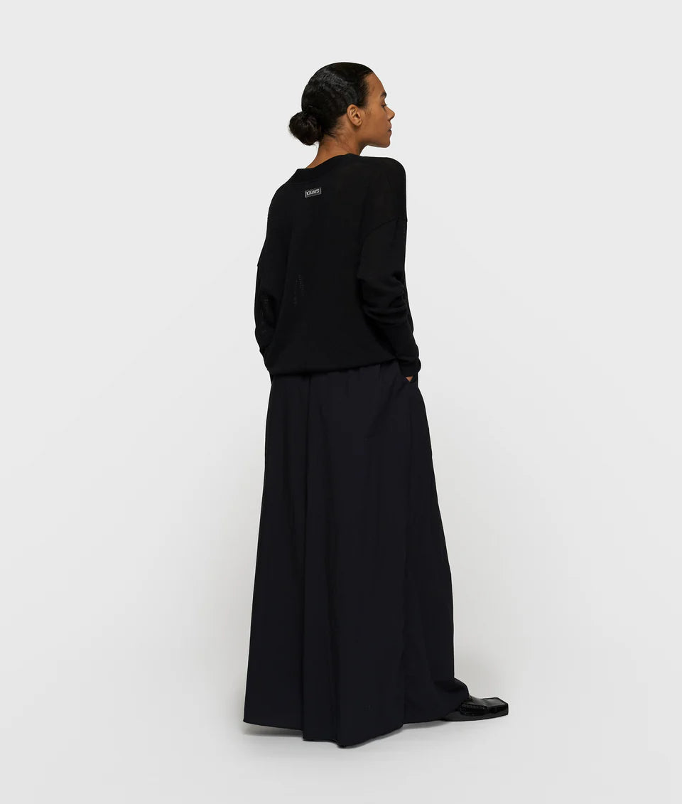10DAYS AMSTERDAM Wide Pants Poplin Black